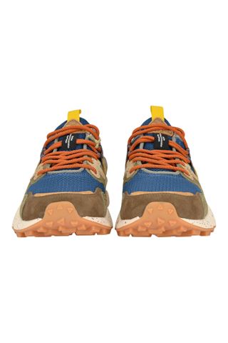 Sneaker uomo in camoscio e nylon multicolore. FLOWER MOUNTAIN | YAMANO 3 MAN-DARK BROWN-STONE